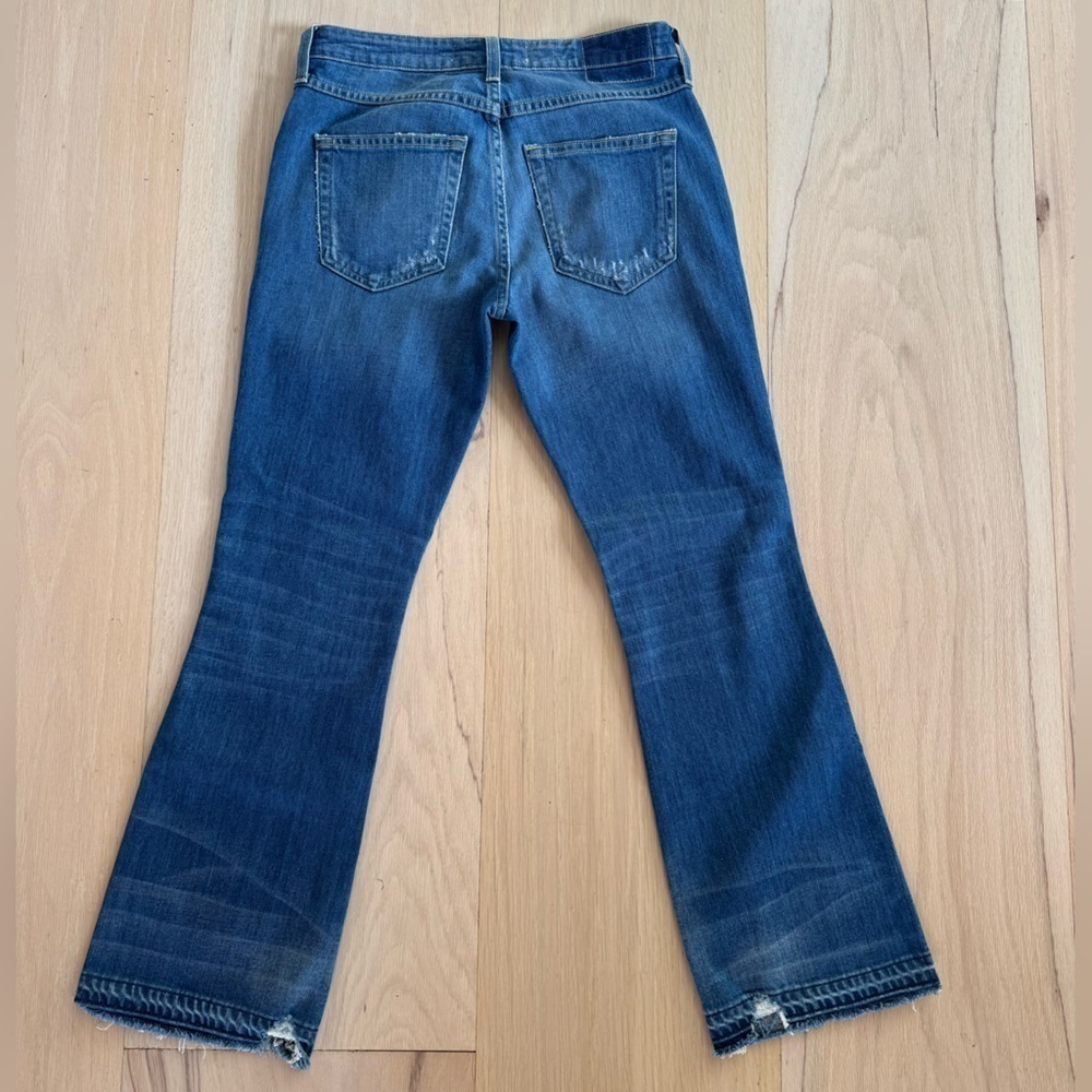 AMO Jane Old School Jeans Flare Wide Leg Y2K Medium Wash Size 26 NWOT - Picture 2 of 7